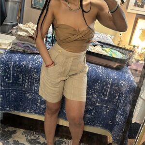 Free People Aloha Linen Shorts